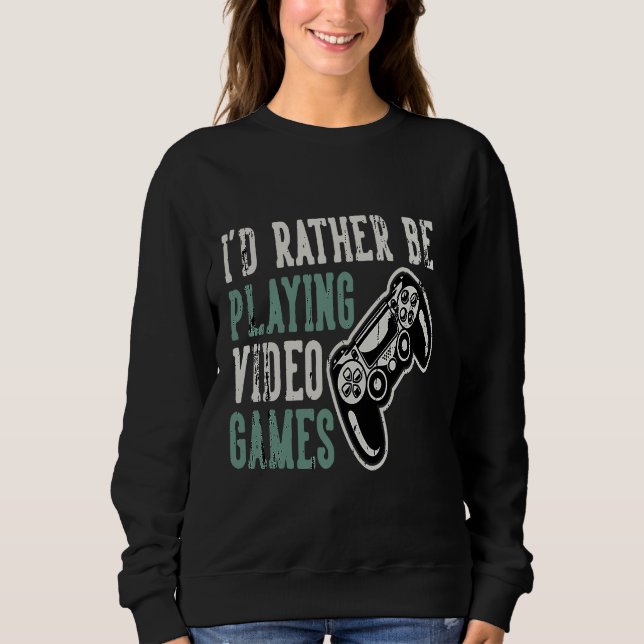 Sudadera Prefiero jugar videojuegos (Anverso)