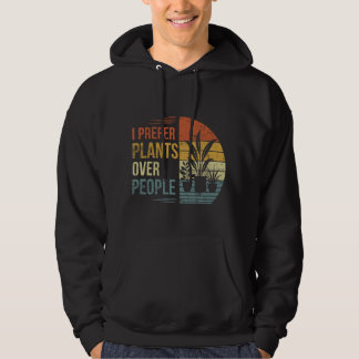 Sudadera Prefiero las Plantas a las Personas Retro Amante d