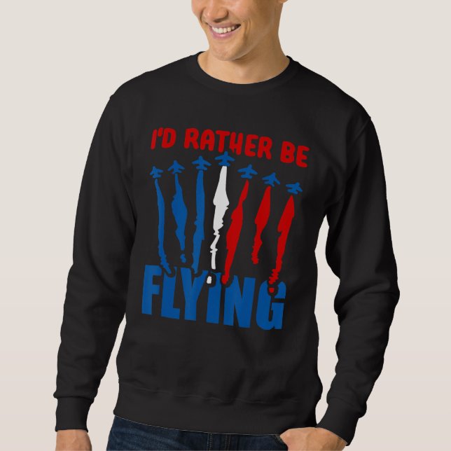 Sudadera Prefiero volar en avión piloto (Anverso)