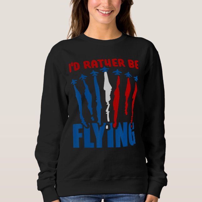 Sudadera Prefiero volar en avión piloto (Anverso)