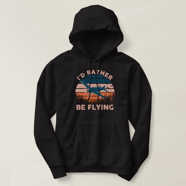 Sudadera Prefiero Volar Funny Avión Pil (Diseño del anverso)