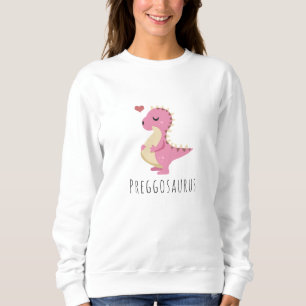 Sudadera Preggosaurus Chica Dinosaurio Bebé Fiesta de Baby 