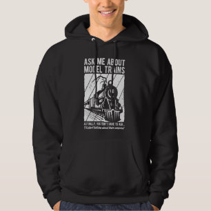 Sudadera Pregúntame acerca de los TRENES MODELO Colección d