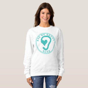 Sudadera Pregúntame acerca de SCDS (Aqua) Camisas de manga