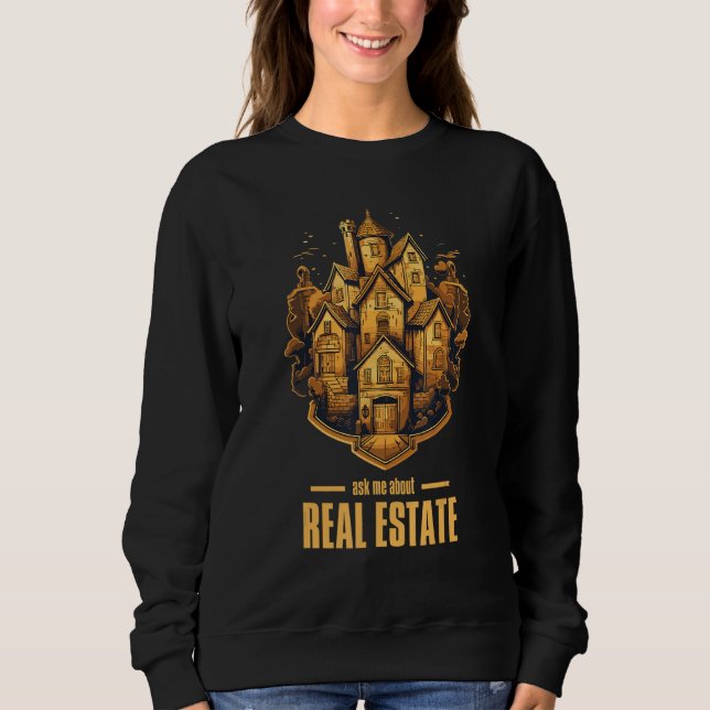 Sudadera Pregúntame sobre bienes raíces 2 (Anverso)