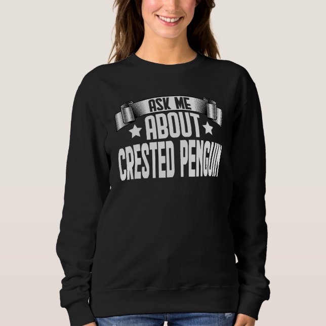 Sudadera Pregúntame sobre el pingüino reposado (Anverso)