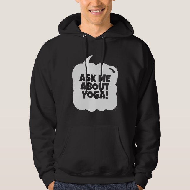 Sudadera Pregúntame sobre el yoga (Anverso)