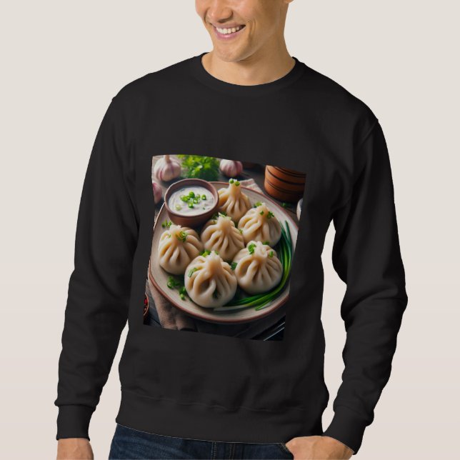 Sudadera Pregúntame sobre la comida de Khinkali que se desm (Anverso)