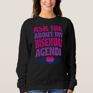 Sudadera Pregúntame sobre mi agenda bisexual Heart Bi Pride