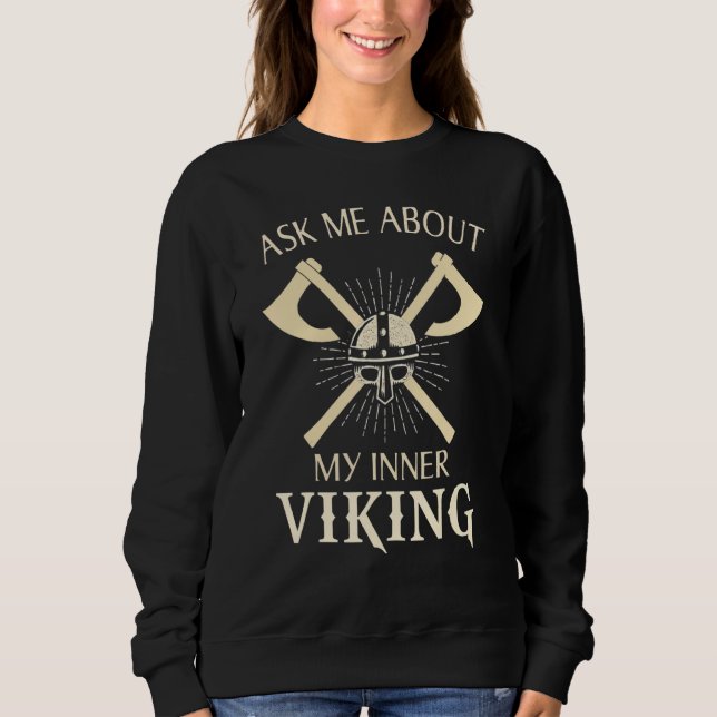 Sudadera Pregúntame sobre mi vikado interno Valhalla Odin C (Anverso)