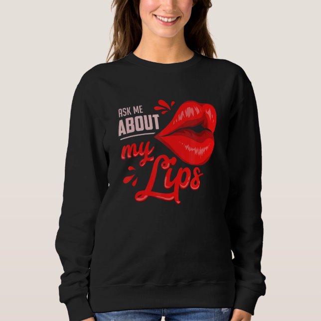 Sudadera Pregúntame sobre mis labios (Anverso)