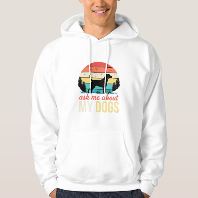 Sudadera Pregúntame sobre mis perros Retro Sunset_1 (Anverso)