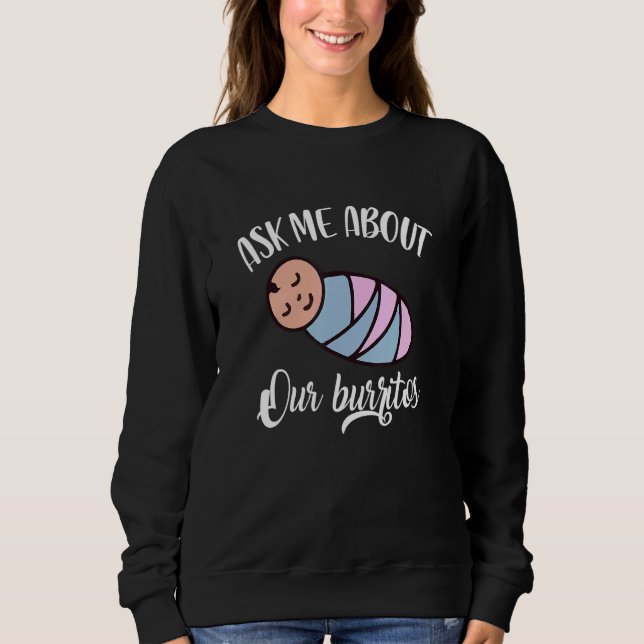 Sudadera Pregúntame sobre nuestros burritos, enfermera de N (Anverso)