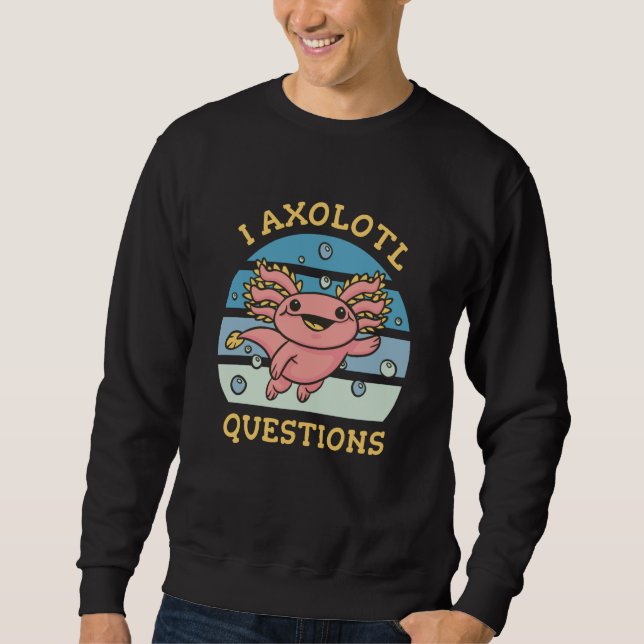 Sudadera Preguntas axolotl (Anverso)