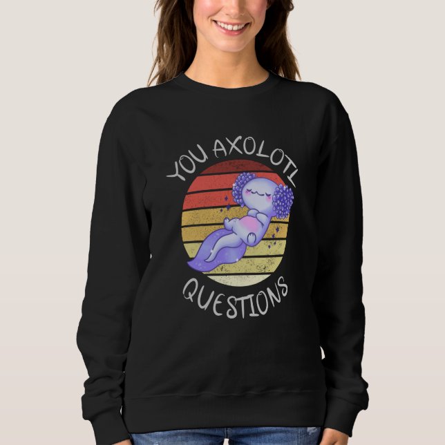 Sudadera Preguntas axolotl (Anverso)