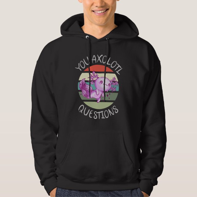 Sudadera Preguntas axolotl (Anverso)