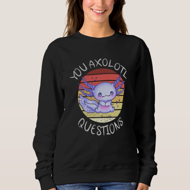 Sudadera Preguntas axolotl (Anverso)