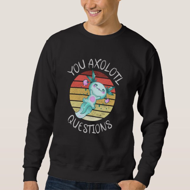 Sudadera Preguntas axolotl (Anverso)