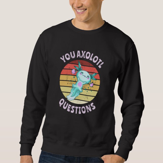 Sudadera Preguntas axolotl (Anverso)