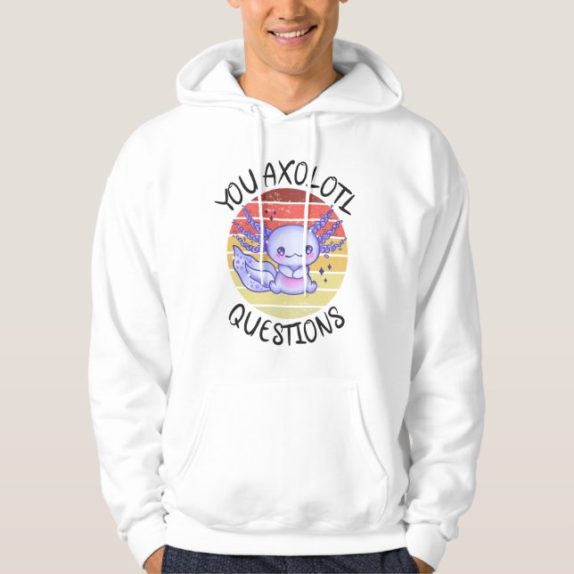 Sudadera Preguntas axolotl (Anverso)