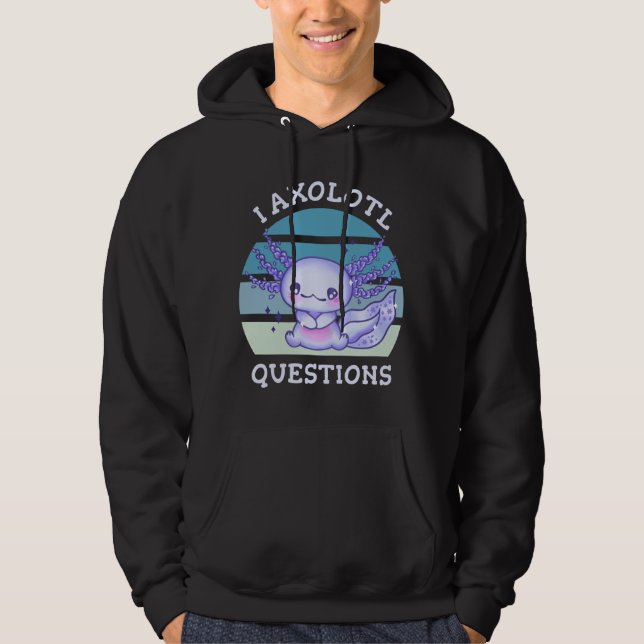 Sudadera Preguntas axolotl (Anverso)