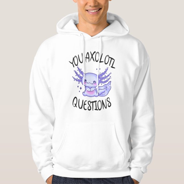Sudadera Preguntas axolotl (Anverso)