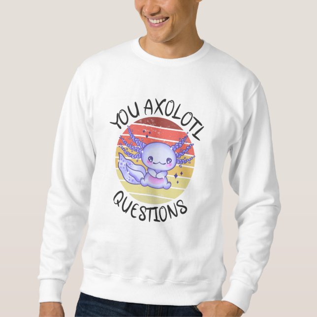 Sudadera Preguntas axolotl (Anverso)