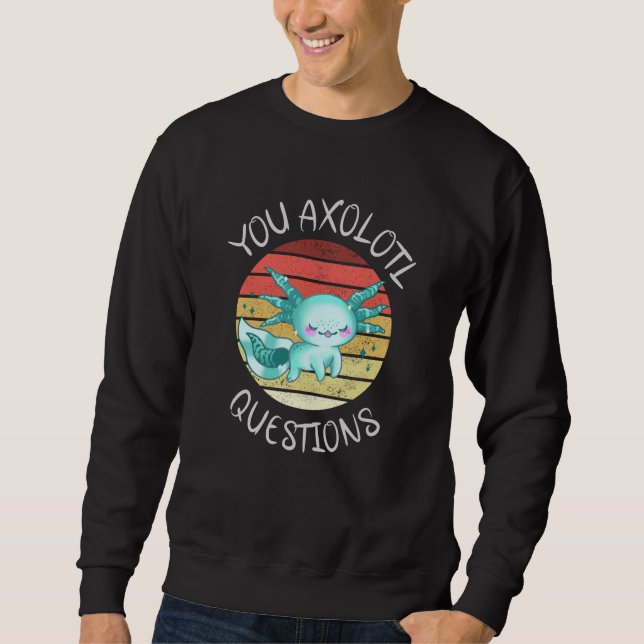 Sudadera Preguntas axolotl (Anverso)