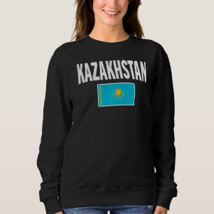 Sudadera Premium de recuerdo con bandera kazaja de Kazajist