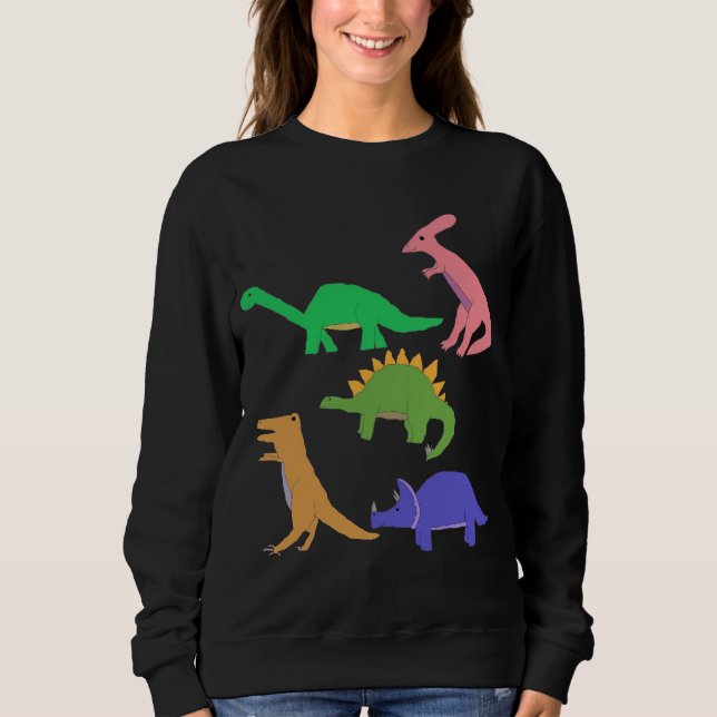 Sudadera Prendas de cinco dinosaurios (Anverso)