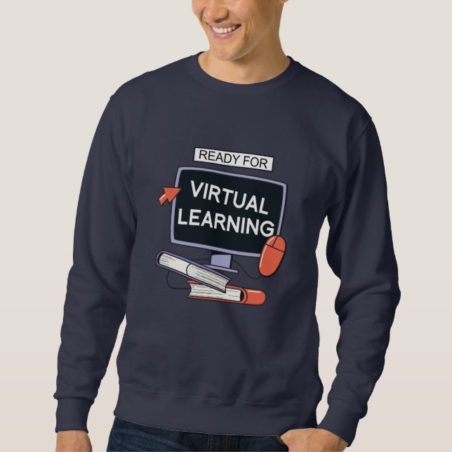 Sudadera Preparado para el aprendizaje virtual (Anverso)
