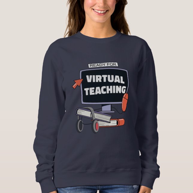 Sudadera Preparado para la enseñanza virtual (Anverso)