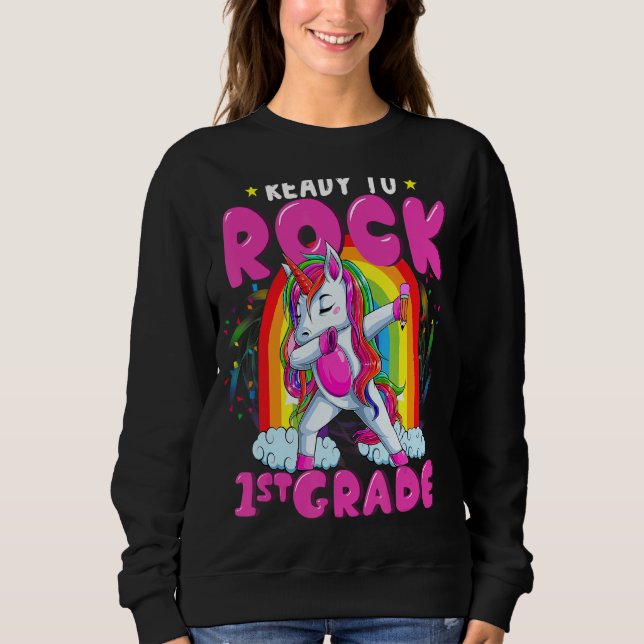 Sudadera Preparado Para Rodar El Unicornio De Primer Grado  (Anverso)