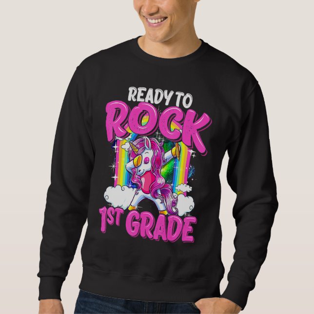 Sudadera Preparado Para Rodar El Unicornio De Primer Grado  (Anverso)