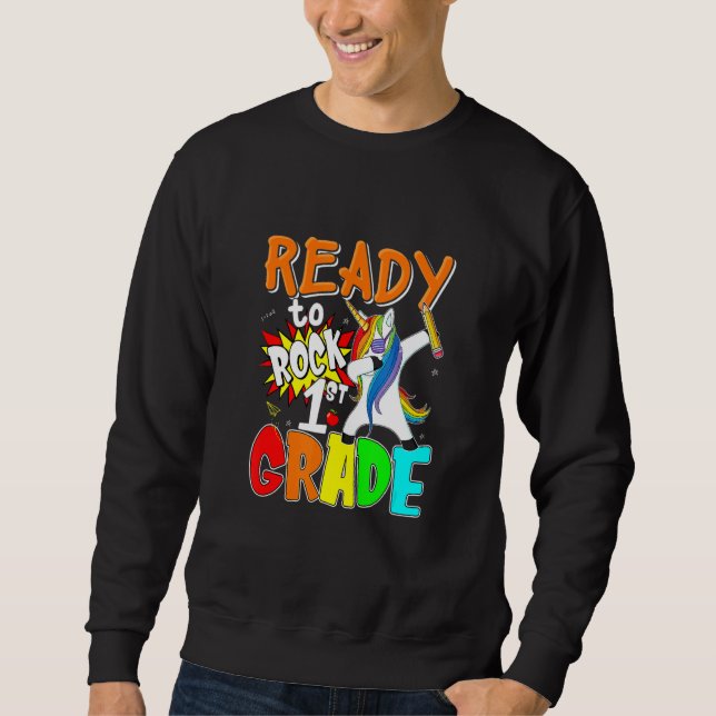 Sudadera Preparado Para Rodar El Unicornio De Primer Grado  (Anverso)