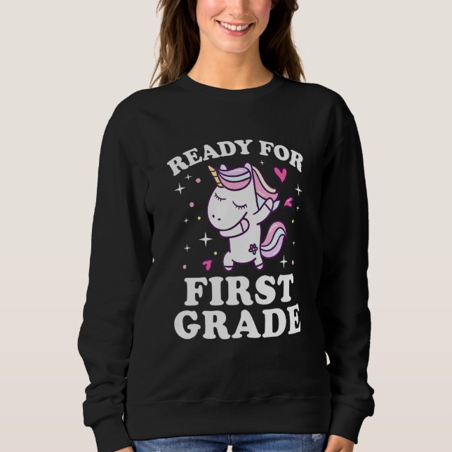 Sudadera Preparados Para Chicas De Dabbing De Unicornio De  (Anverso)