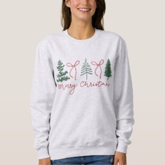 Sudadera Preppy Coquette Feliz Navidad