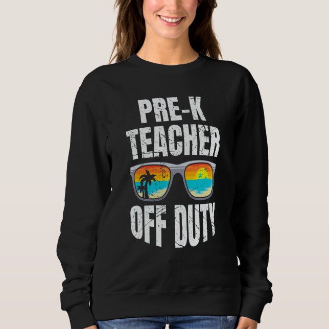 Sudadera Preschool kindergarten educator off duty teacher   (Anverso)