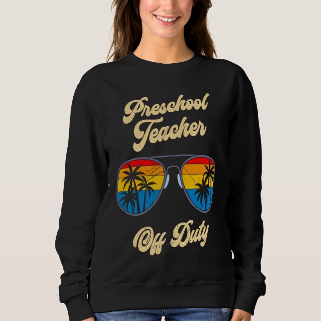 Sudadera Preschool kindergarten educator off duty teacher   (Anverso)