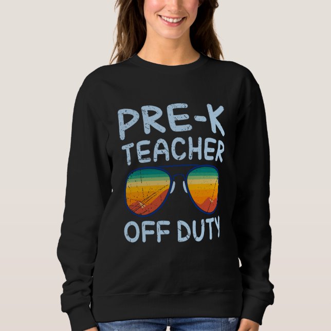 Sudadera Preschool kindergarten educator off duty teacher   (Anverso)
