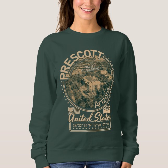 SUDADERA PRESCOTT ARIZONA - PLAZA DE COURTHOUSE PRESCOTT (Anverso)