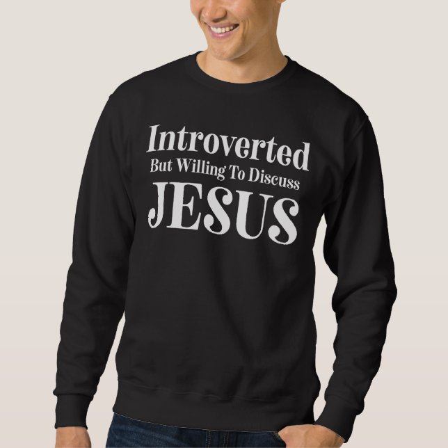 Sudadera Presentada pero dispuesta a discutir la Biblia de  (Anverso)