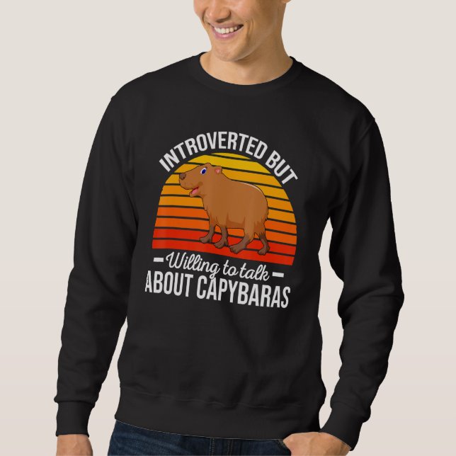 Sudadera Presentada pero hablará de Capybaras Cute Ani (Anverso)