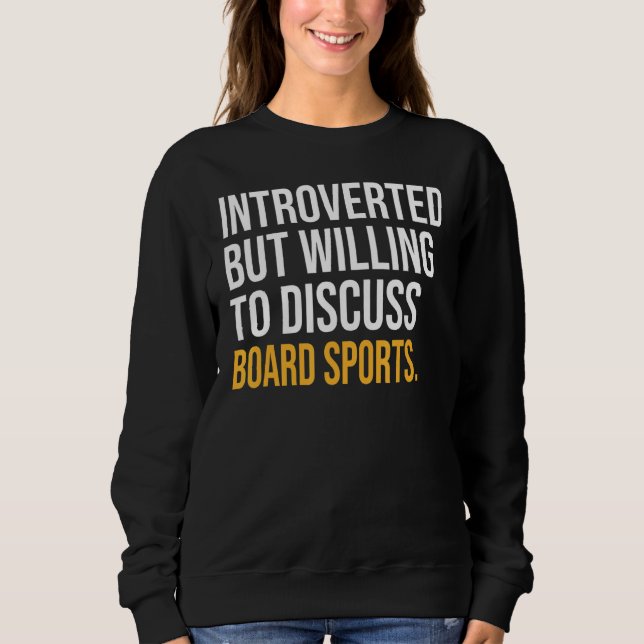 Sudadera Presentado, pero dispuesto a discutir sobre deport (Anverso)