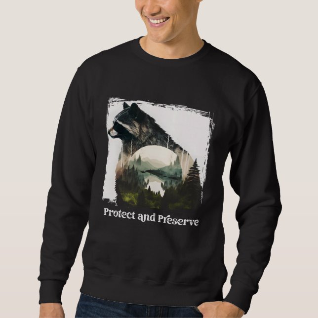 Sudadera Preservar y Proteger el Parque Nacional Vintage (Anverso)