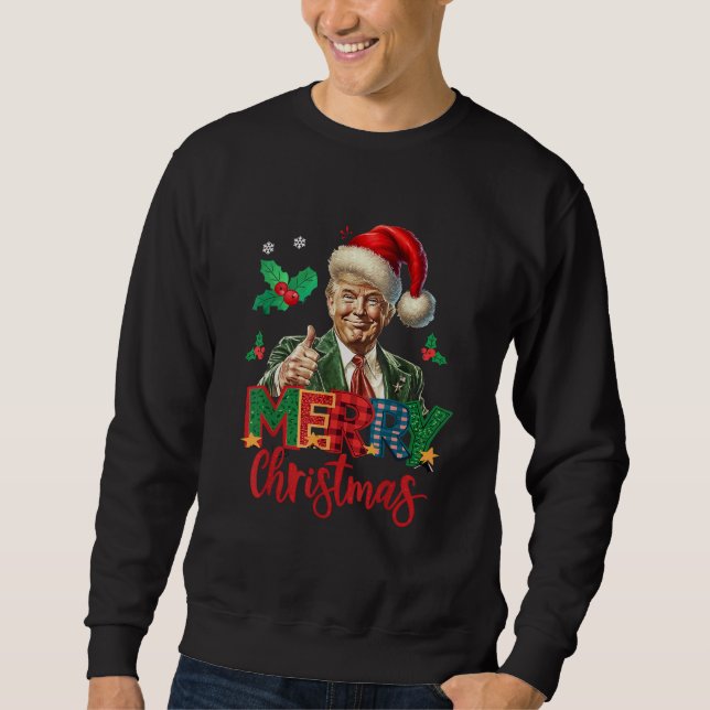 Sudadera Presidente Trump 2024 Feliz Navidad Trump (Anverso)