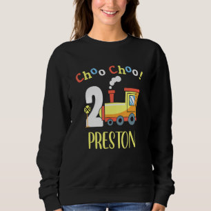 Sudadera Preston Choo Choo Dos Tren Segundo Cumpleaños Turn