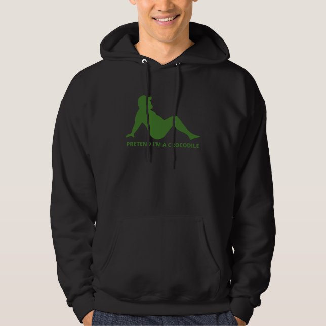 Sudadera Pretend I m A Crocodile Simple Easy Lazy Halloween (Anverso)
