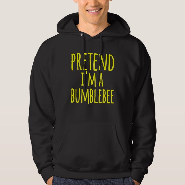 Sudadera Pretende Que Soy Un Bumblebee Vee Costume Hallowee (Anverso)