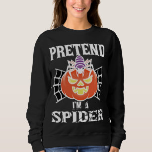 Sudadera Pretende que soy un Cos de Halloween Sencillo Funn